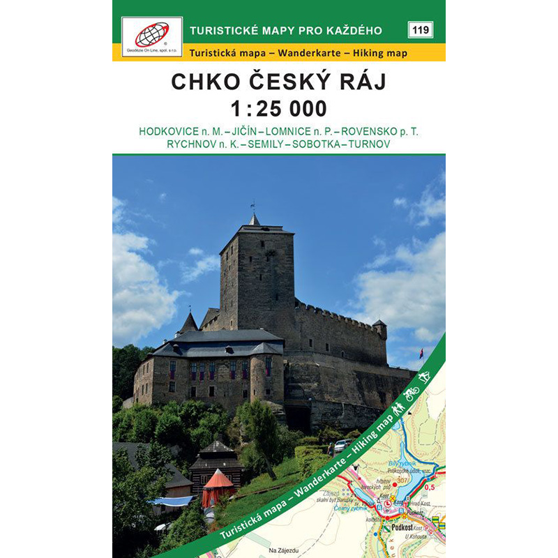 Mapa CHKO Český Ráj 1:25000