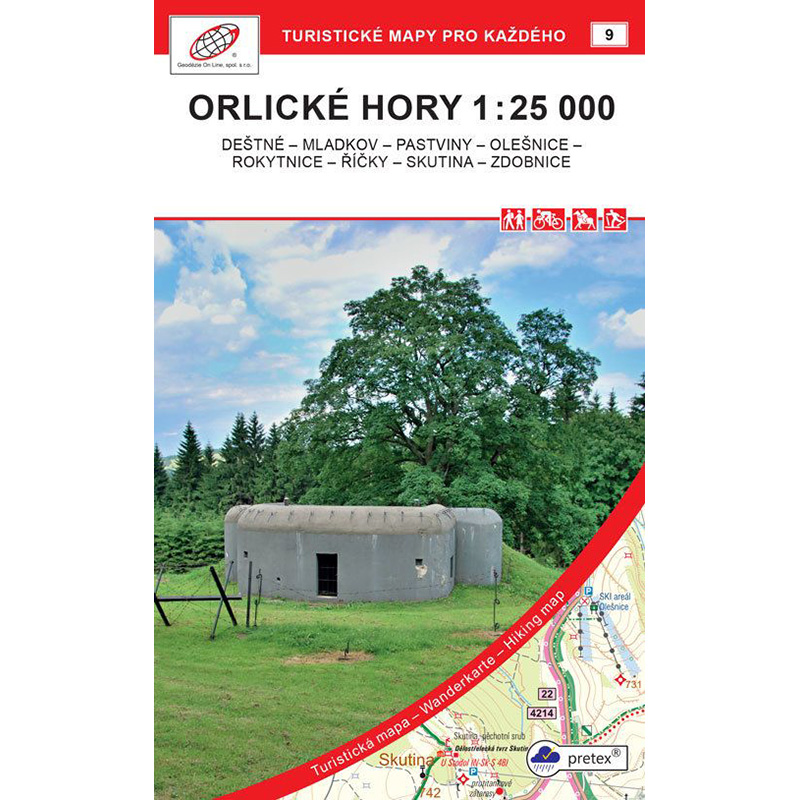 Mapa Orlické hory 1:25000