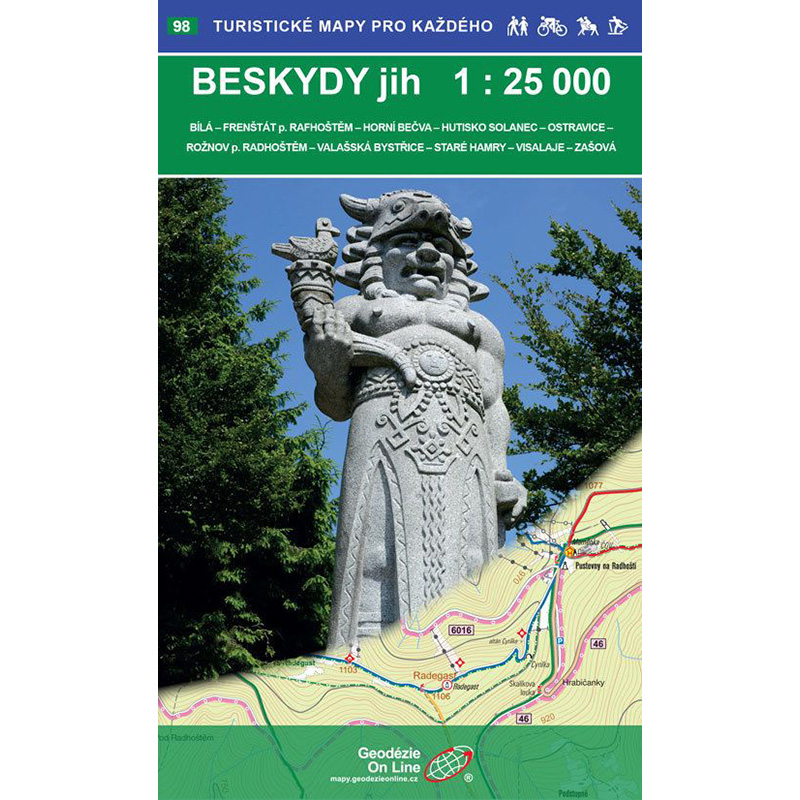 Mapa Beskydy jih 1:25000
