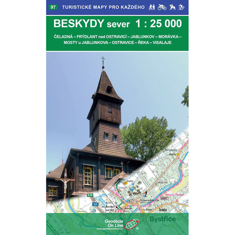 Mapa Beskydy sever 1:25000
