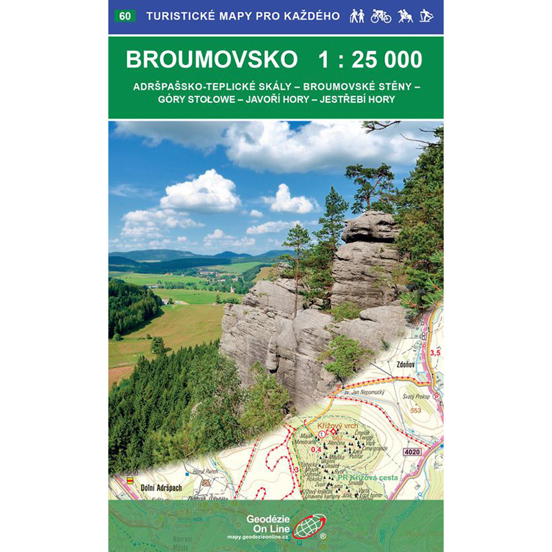Mapa Broumovsko 1:25000