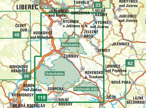Mapa CHKO Český Ráj 1:25000