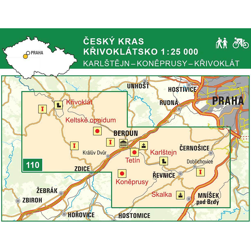 Mapa Český Kras - Křivoklátsko 1:25000