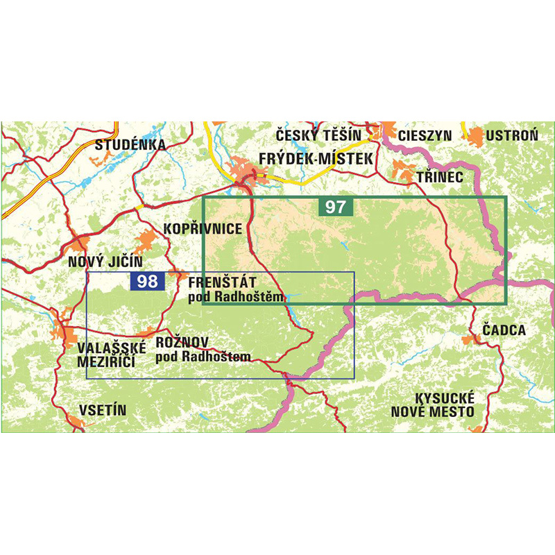 Mapa Beskydy sever 1:25000