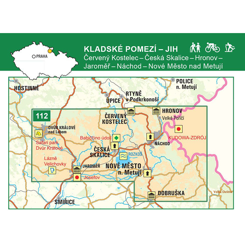 Mapa Kladské pomezí - Jih 1:25000