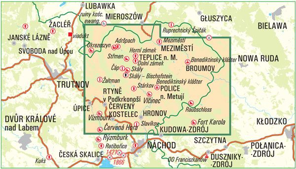Mapa Broumovsko 1:25000